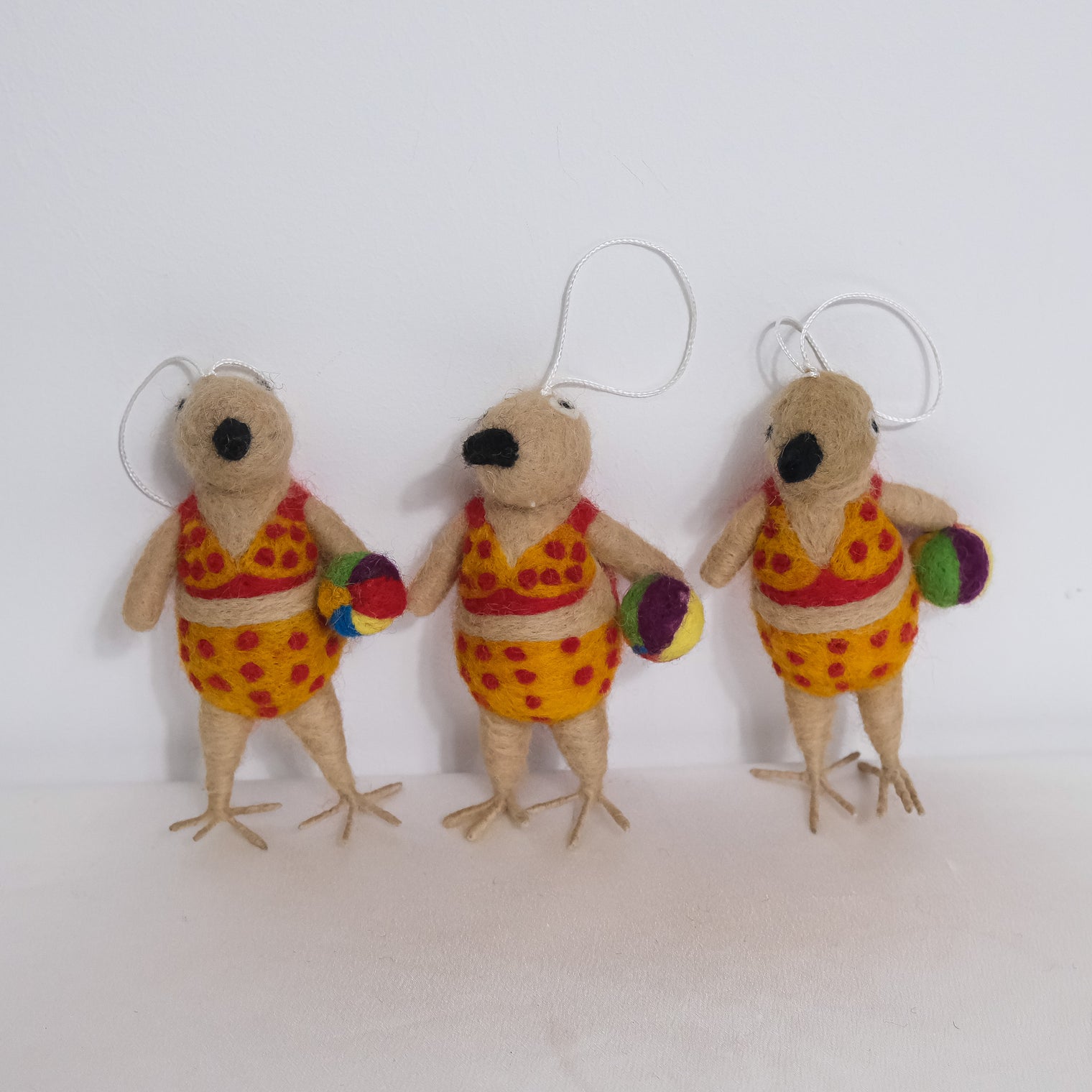 Handmade Felted Animal Ornaments