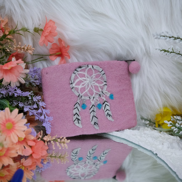 Dream Catchers Designed Felt Pouch