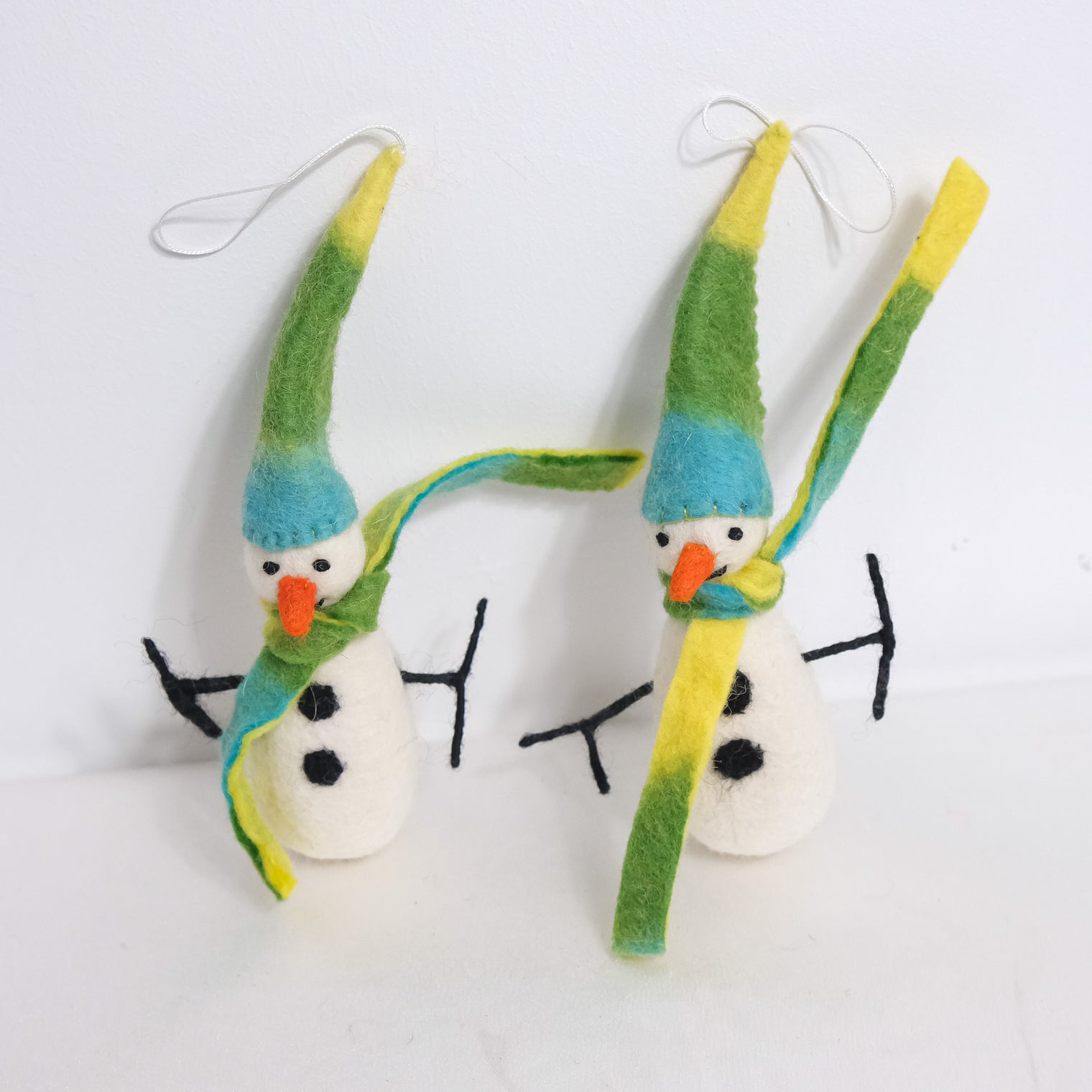 Felted Snowman Christmas Ornaments