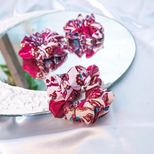 Boho Floral Scrunchies
