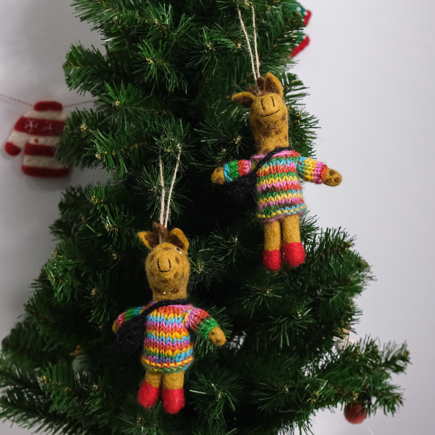 Felted Jungle Animal Ornaments