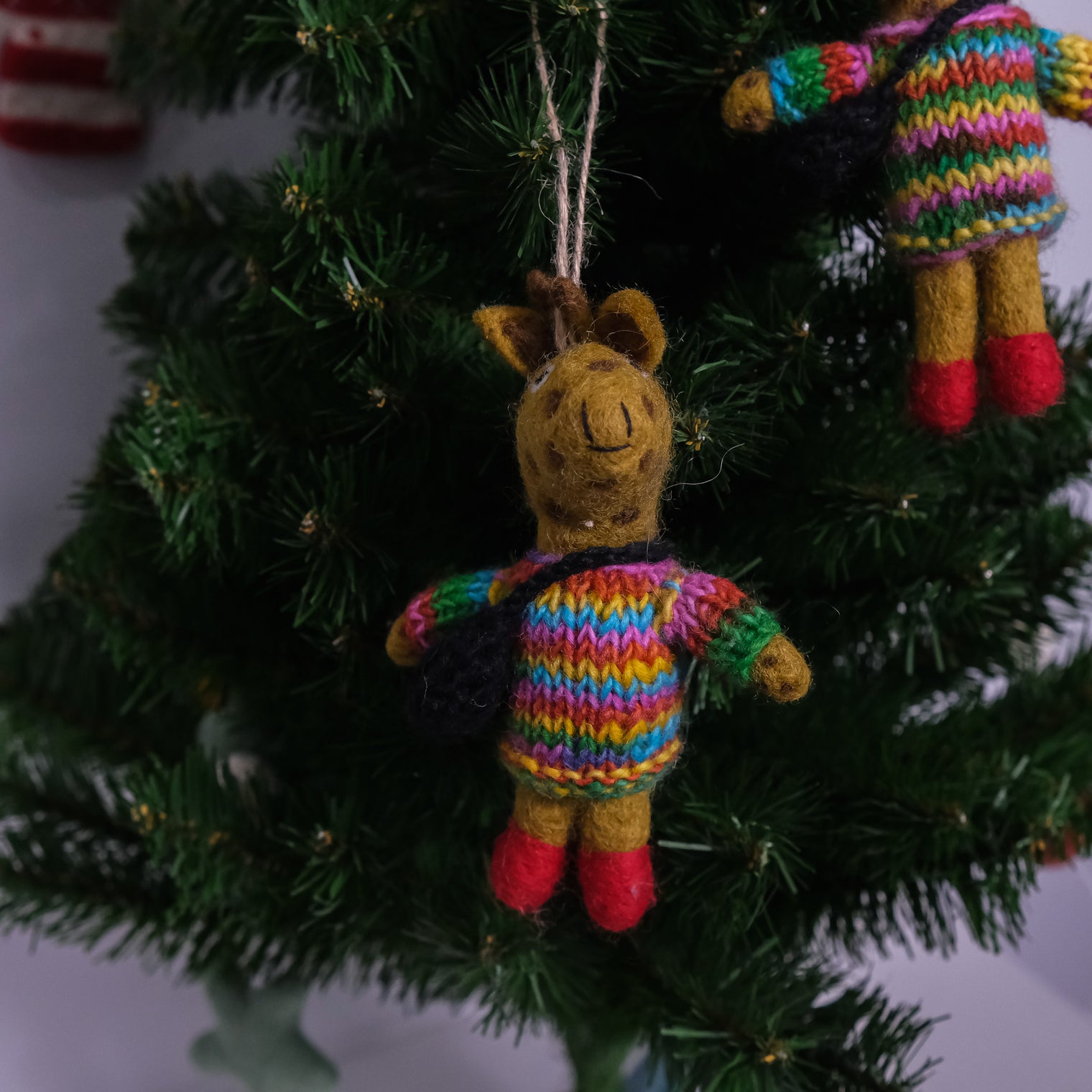 Felted Jungle Animal Ornaments