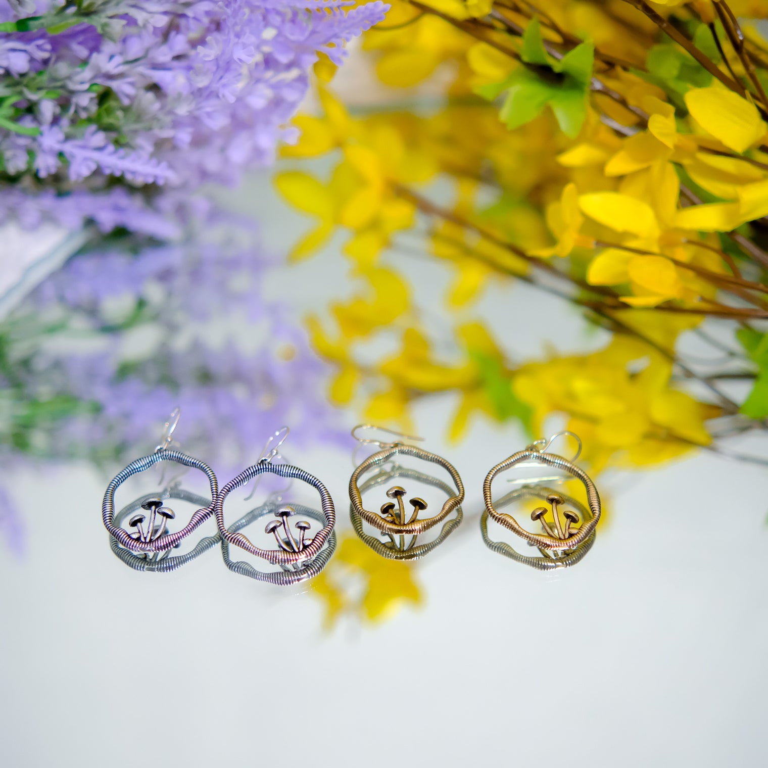 Vintage Mushroom Dangle Earring