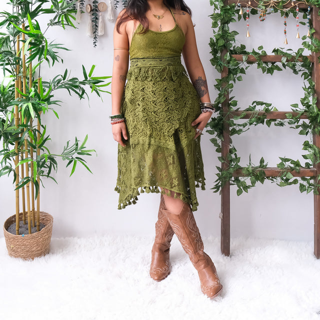 Forest Muse Crochet Halter & Skirt Set
