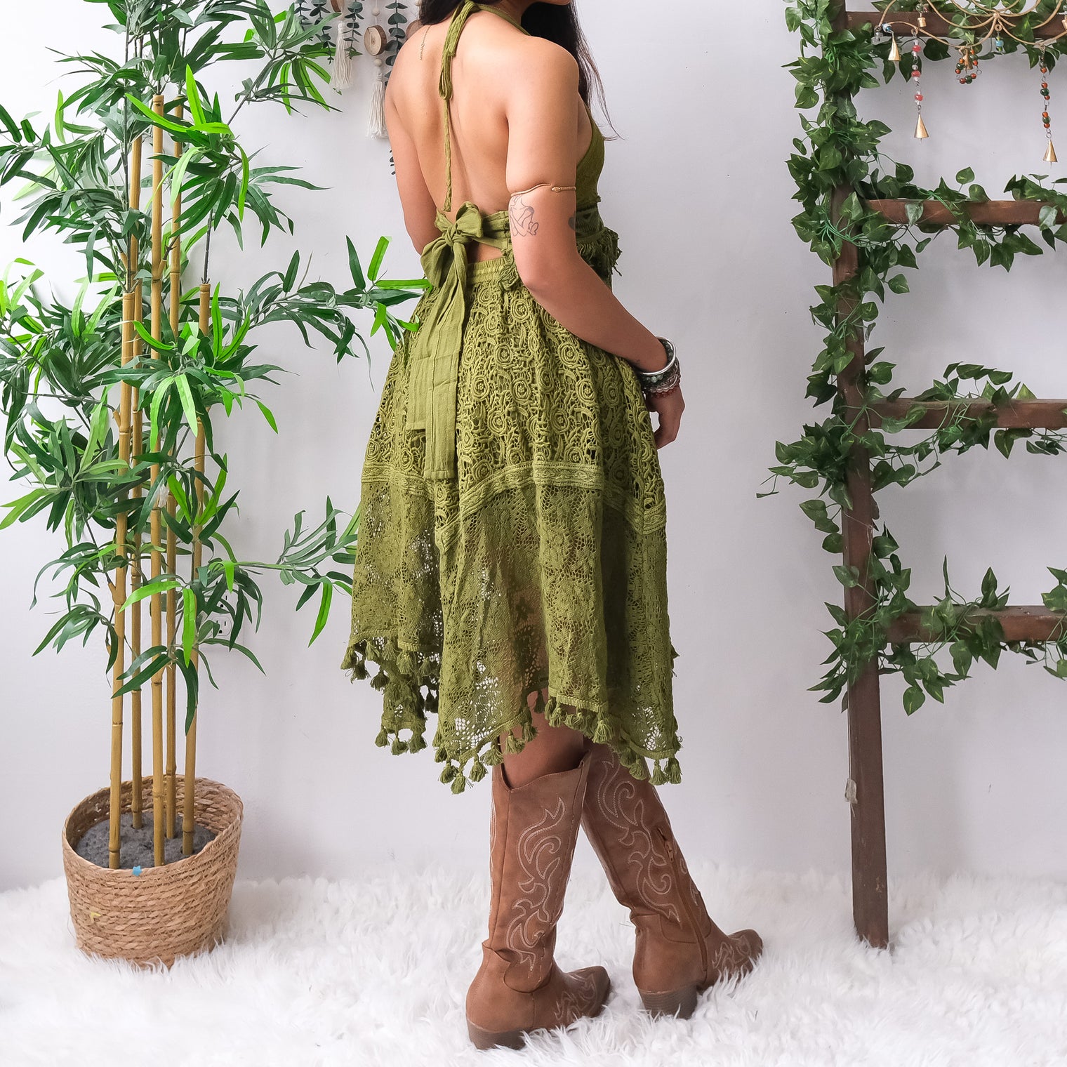 Forest Muse Crochet Halter & Skirt Set