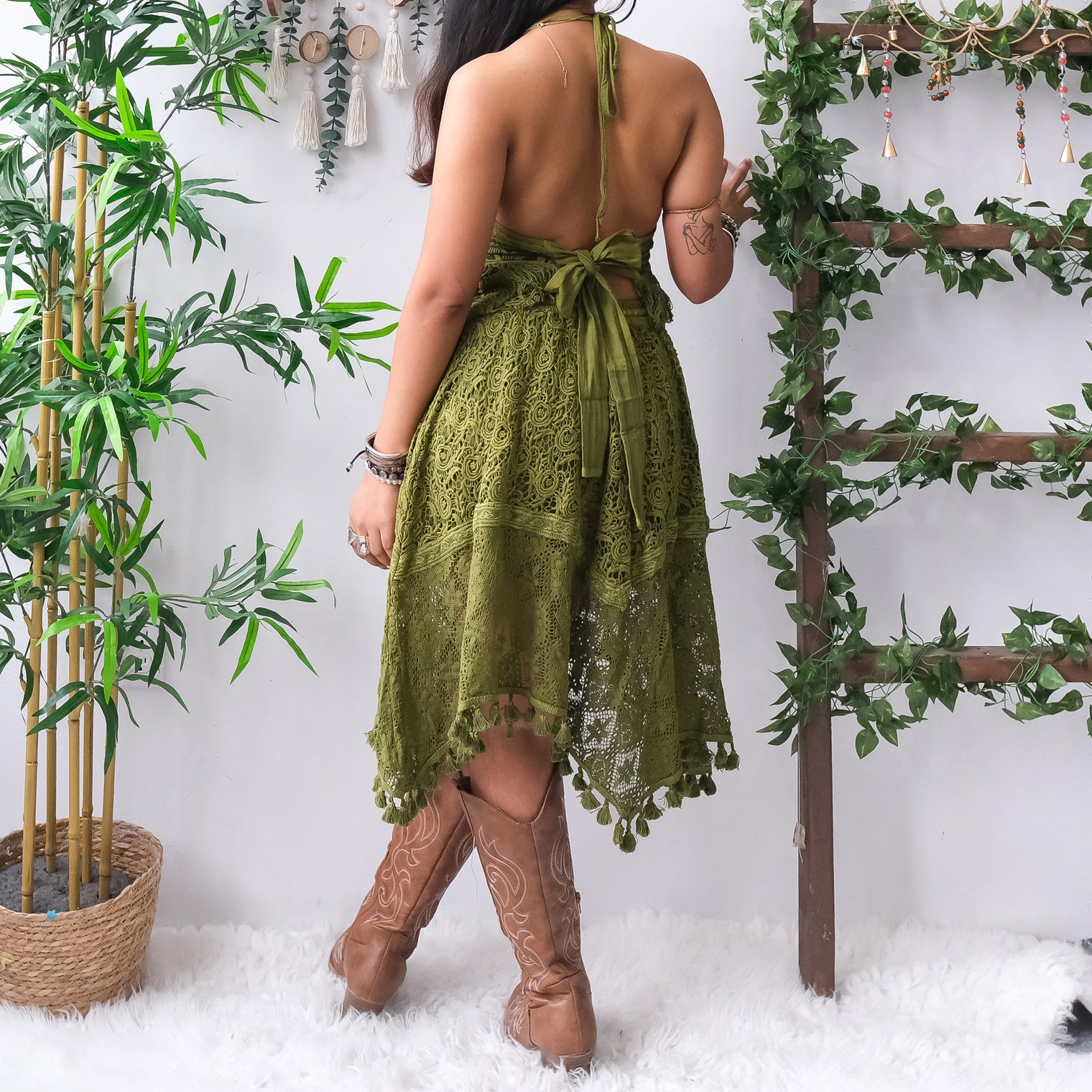 Forest Muse Crochet Halter & Skirt Set