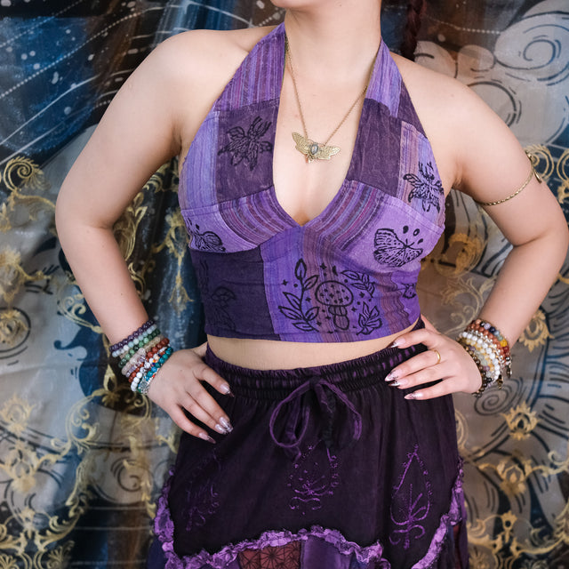 Patchwork Reversible Cotton Bralette