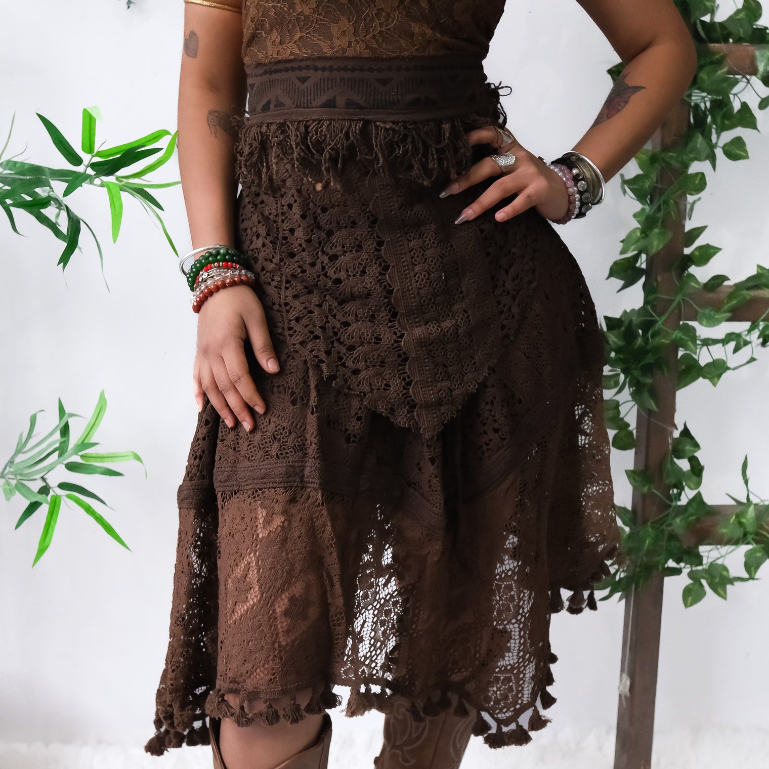 Forest Muse Crochet Halter & Skirt Set