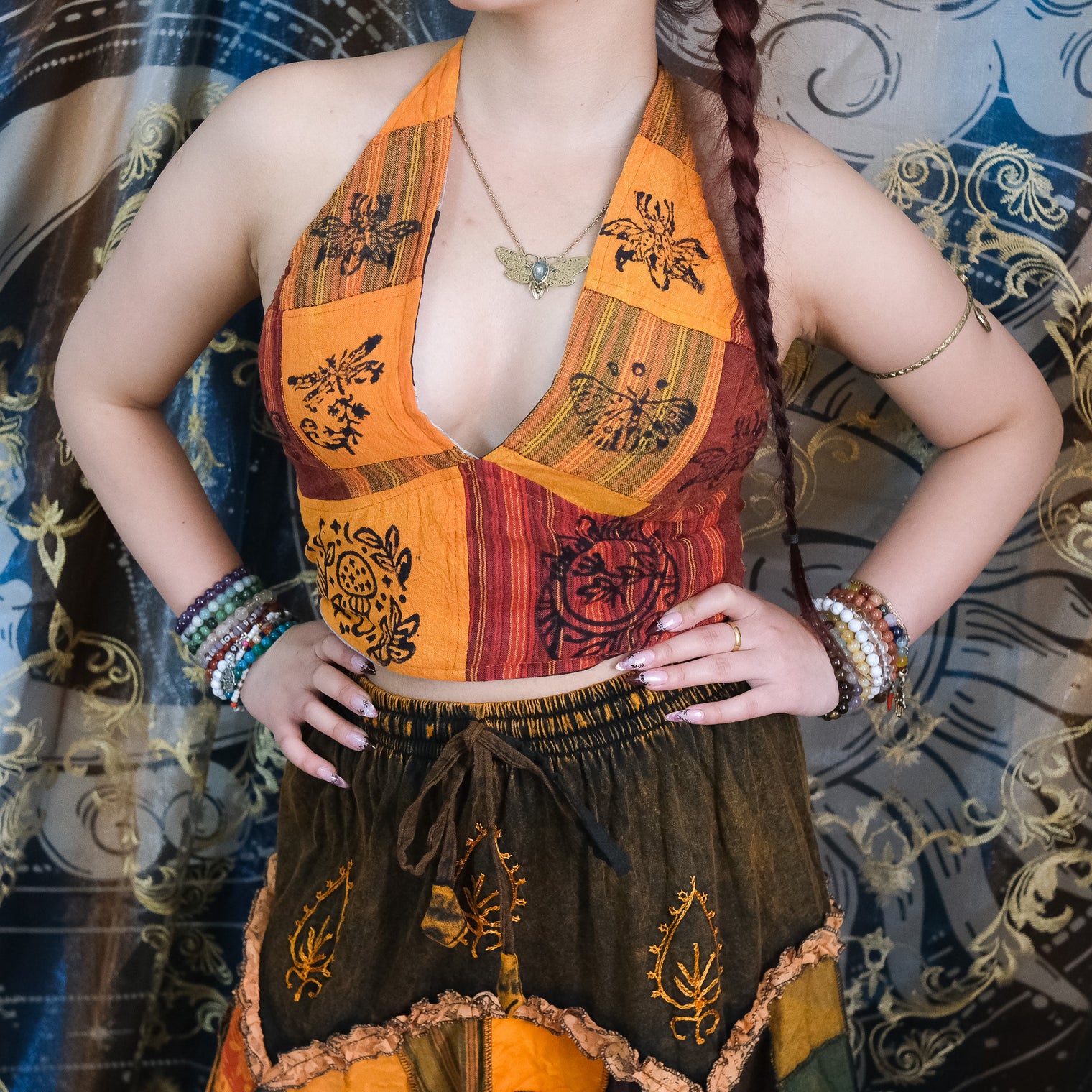 Patchwork Reversible Cotton Bralette