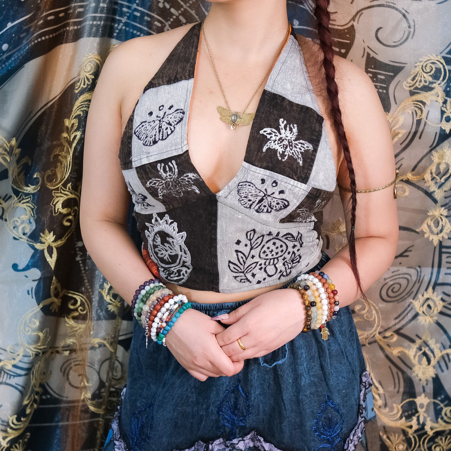 Patchwork Reversible Cotton Bralette