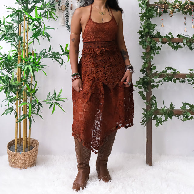 Forest Muse Crochet Halter & Skirt Set