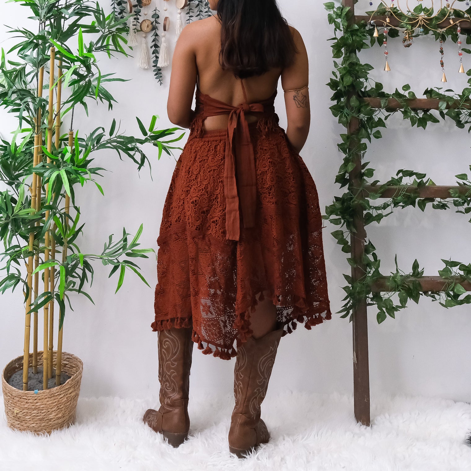 Forest Muse Crochet Halter & Skirt Set