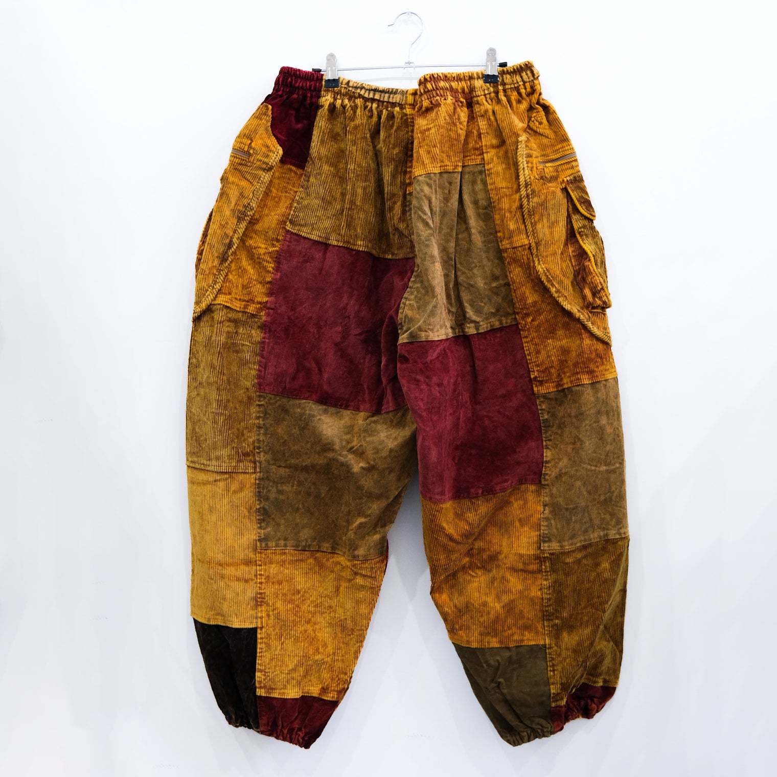 Patch Corduroy Baggy Pants