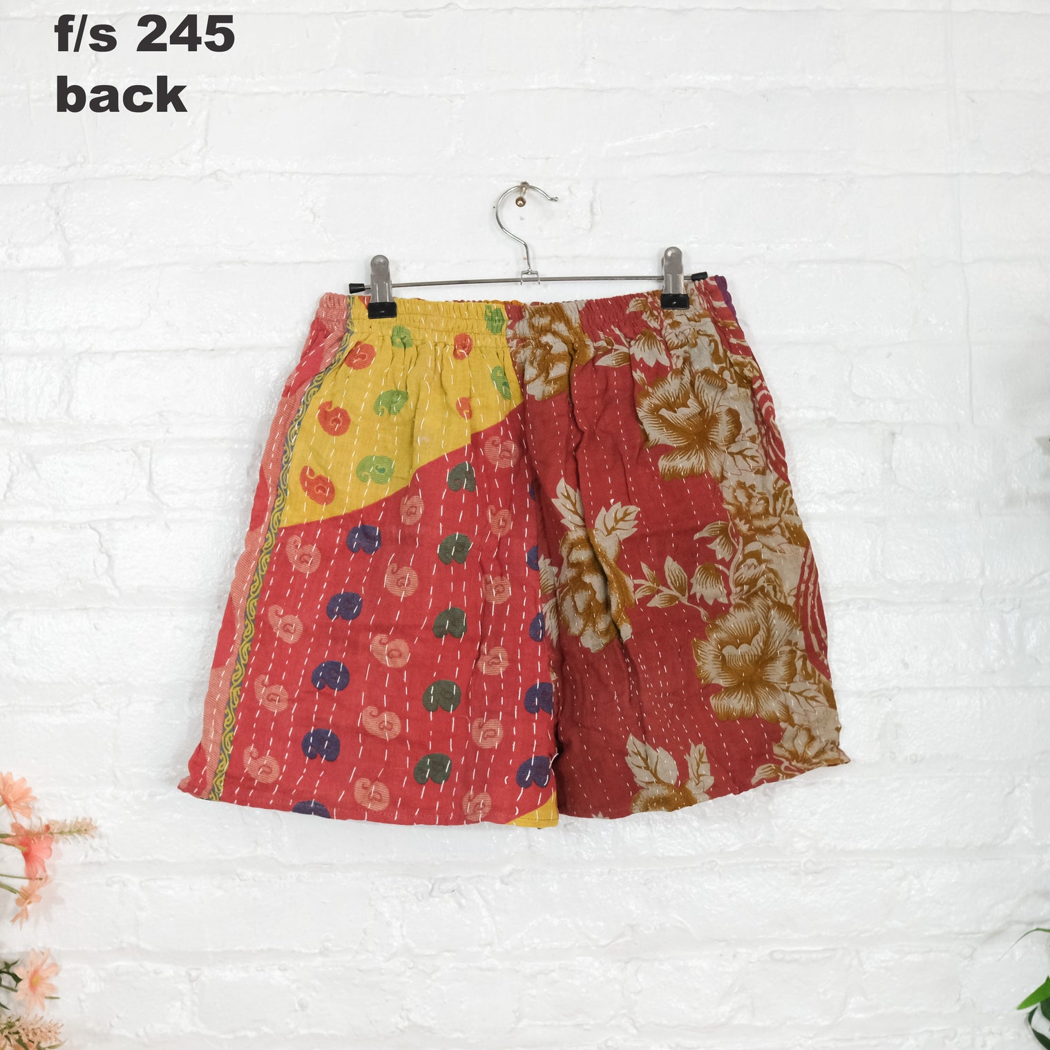 Kantha Shorts with Pockets