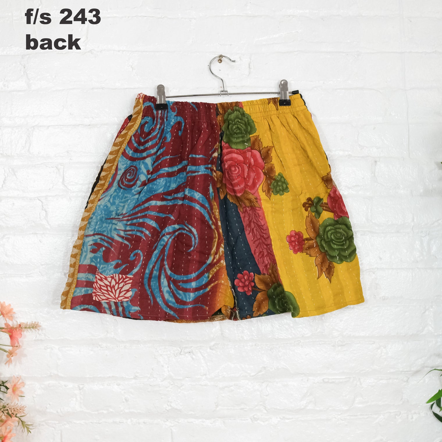 Kantha Shorts with Pockets