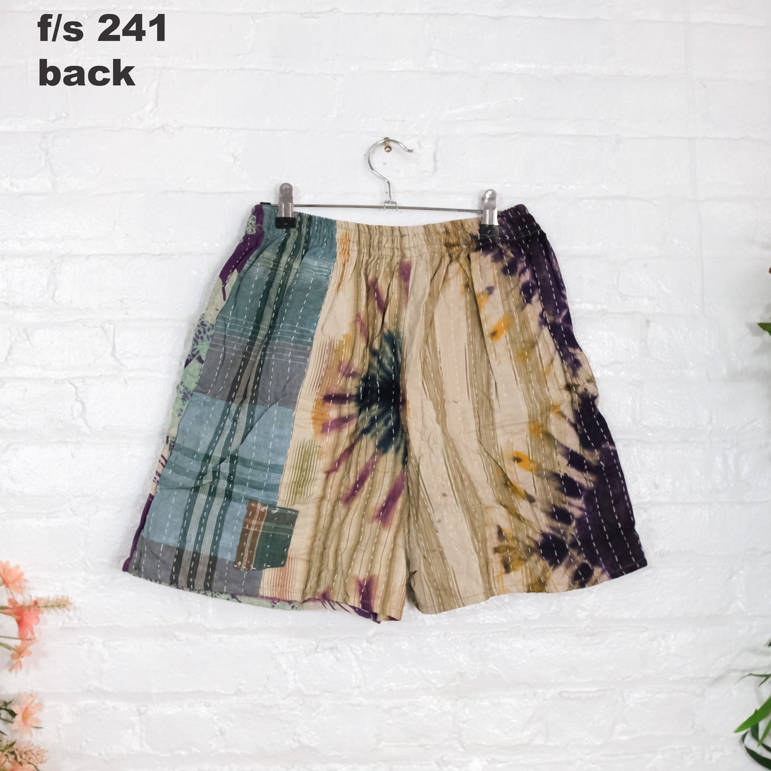 Kantha Shorts with Pockets
