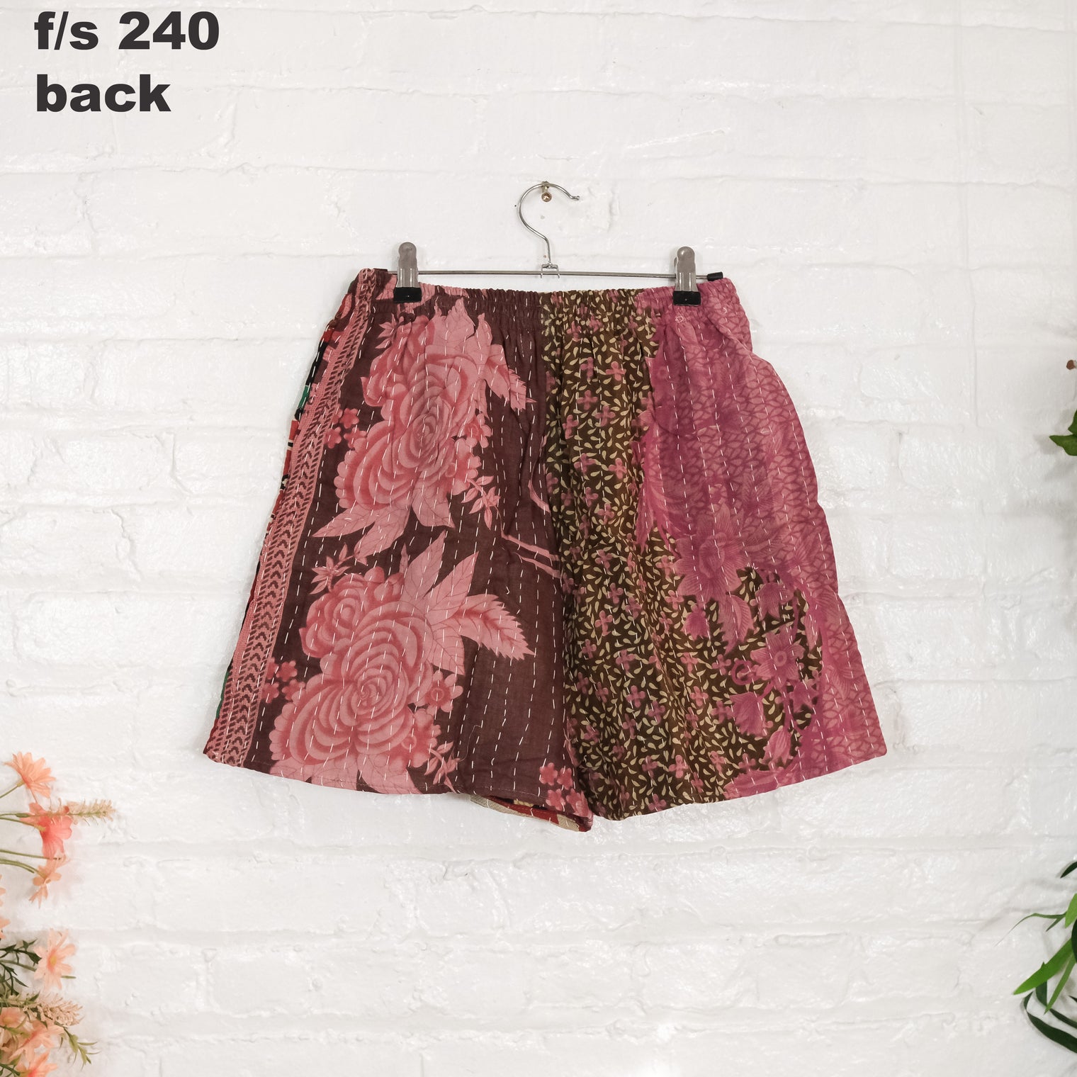 Kantha Shorts with Pockets