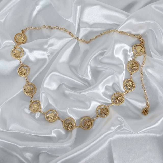 Wicca Mushroom Whimsical Waist Chain Belt