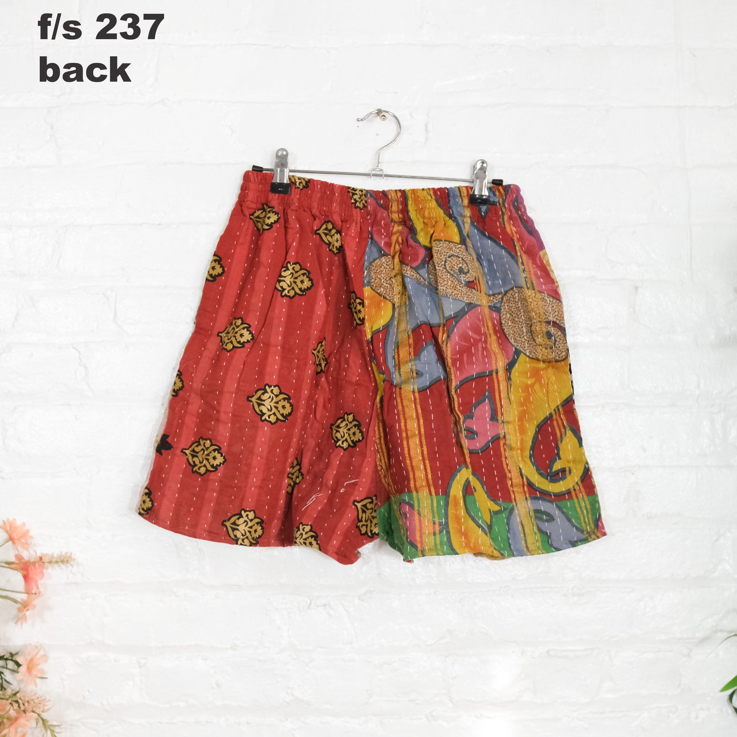 Bohemian Kantha Cotton Shorts