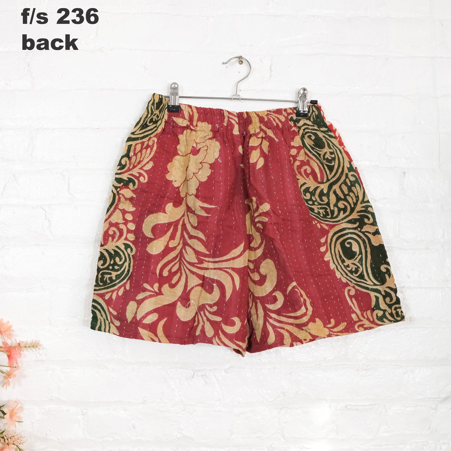 Bohemian Kantha Cotton Shorts