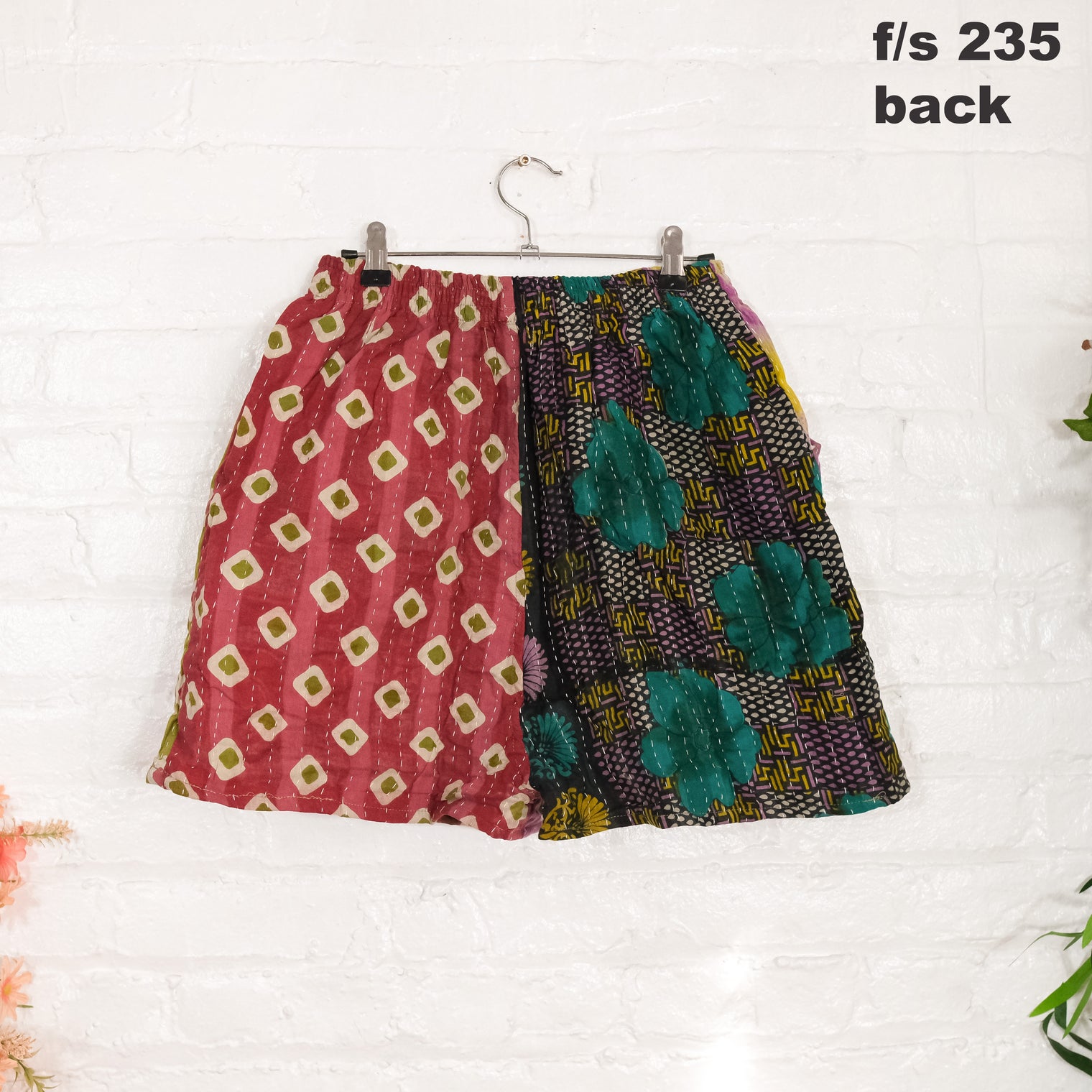 Bohemian Kantha Cotton Shorts