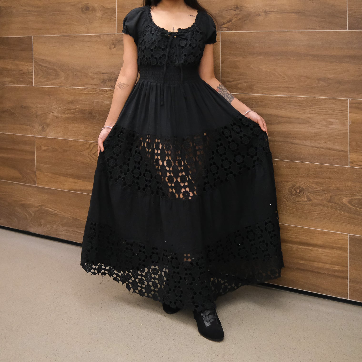 Forest Muse Lace Maxi Dress