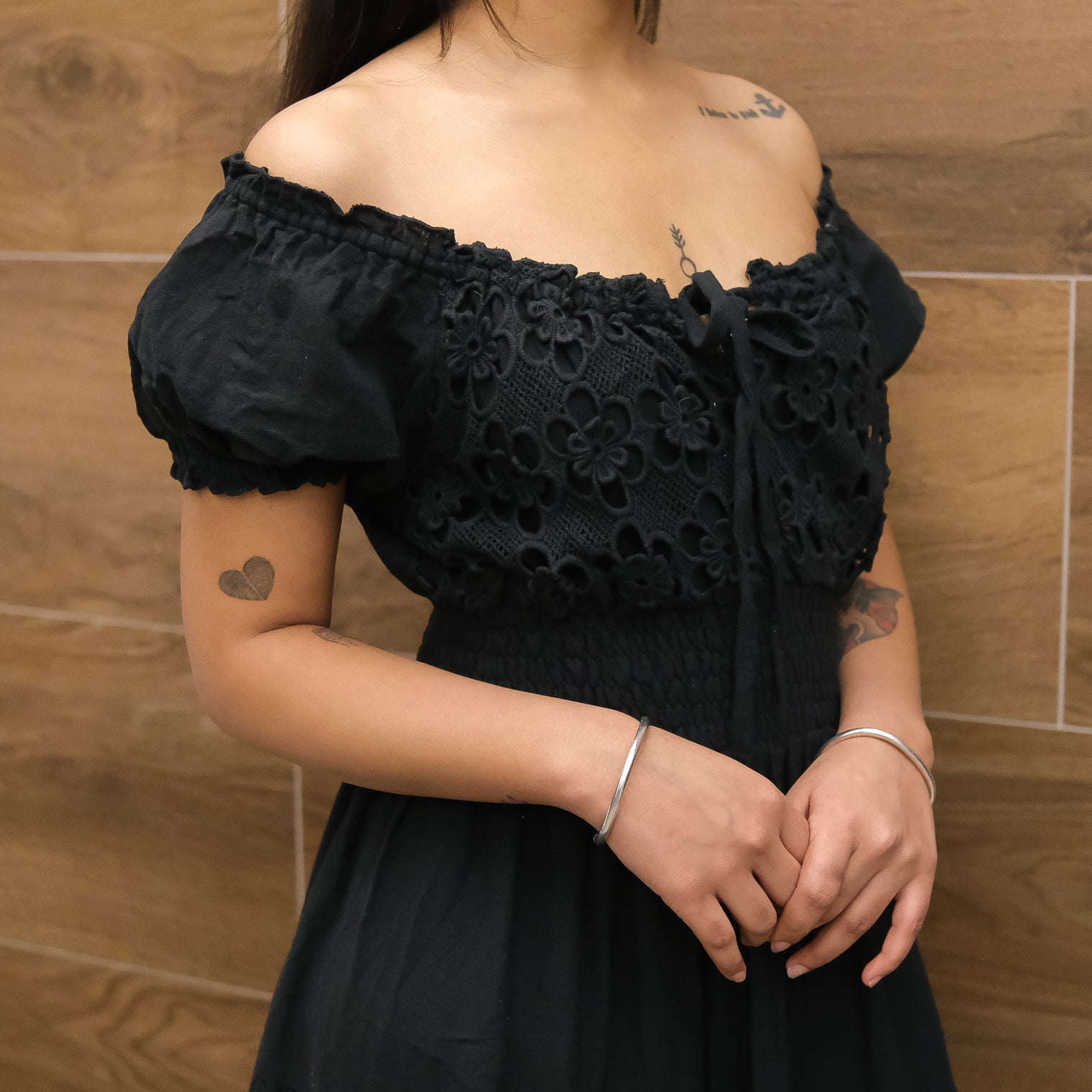 Forest Muse Lace Boho Sheer Maxi Dress