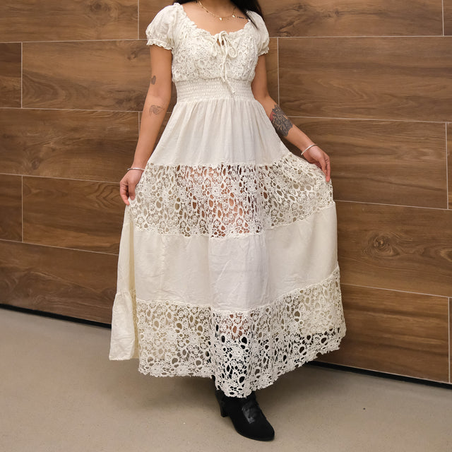 Forest Muse Lace Maxi Dress