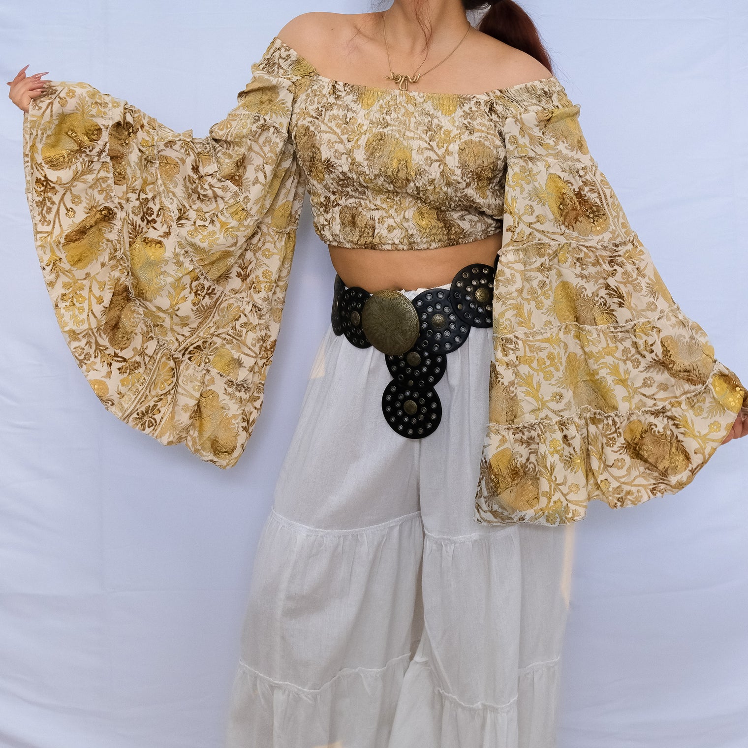 Fairy Goddess Ruffle Sleeve Top