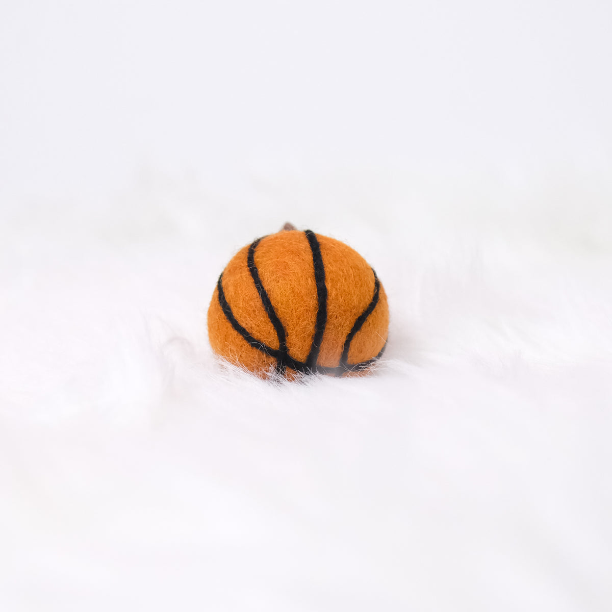 Handmade Felt Basketball Keychain