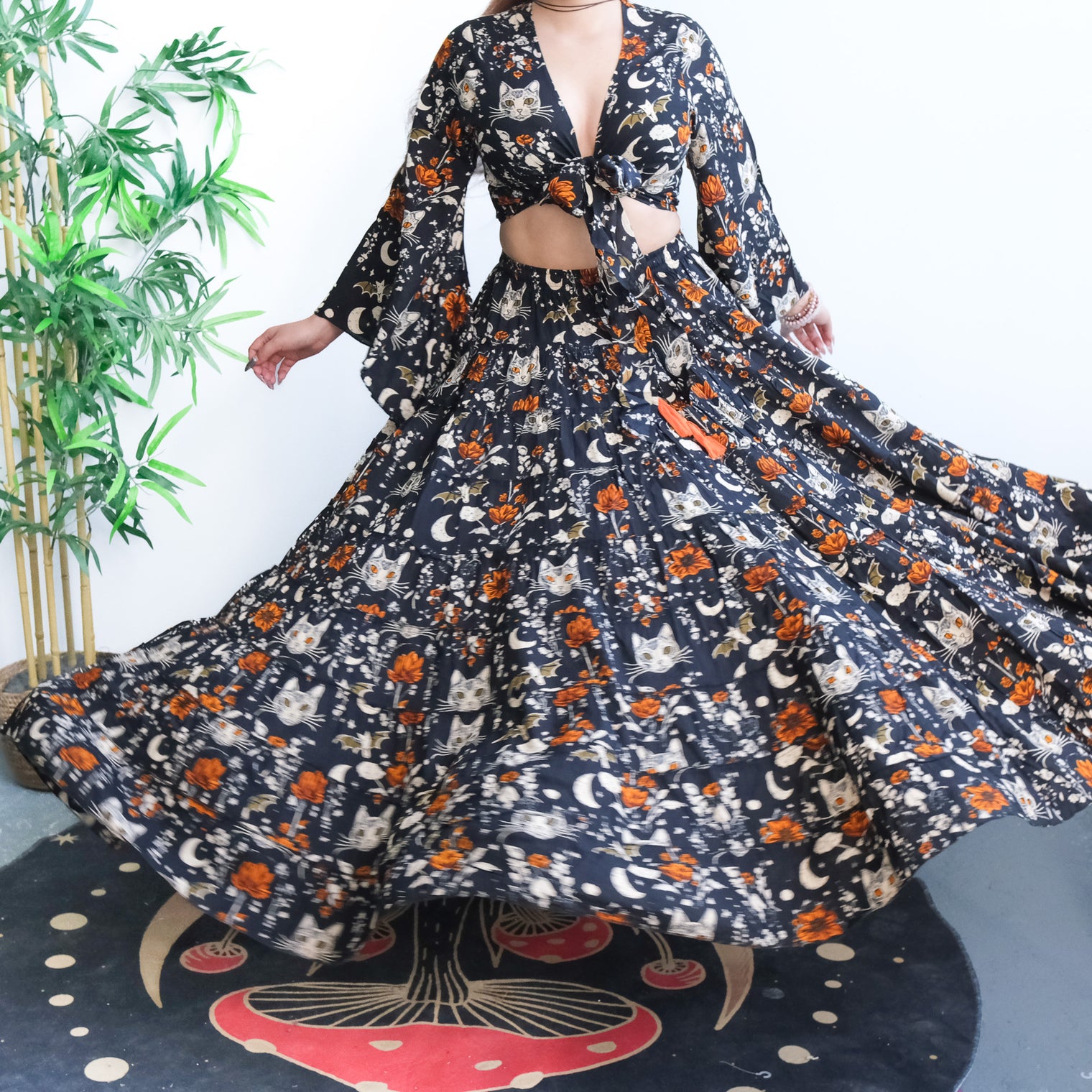 Luna Mystic Witchy Skirt and Bell Sleeve Top