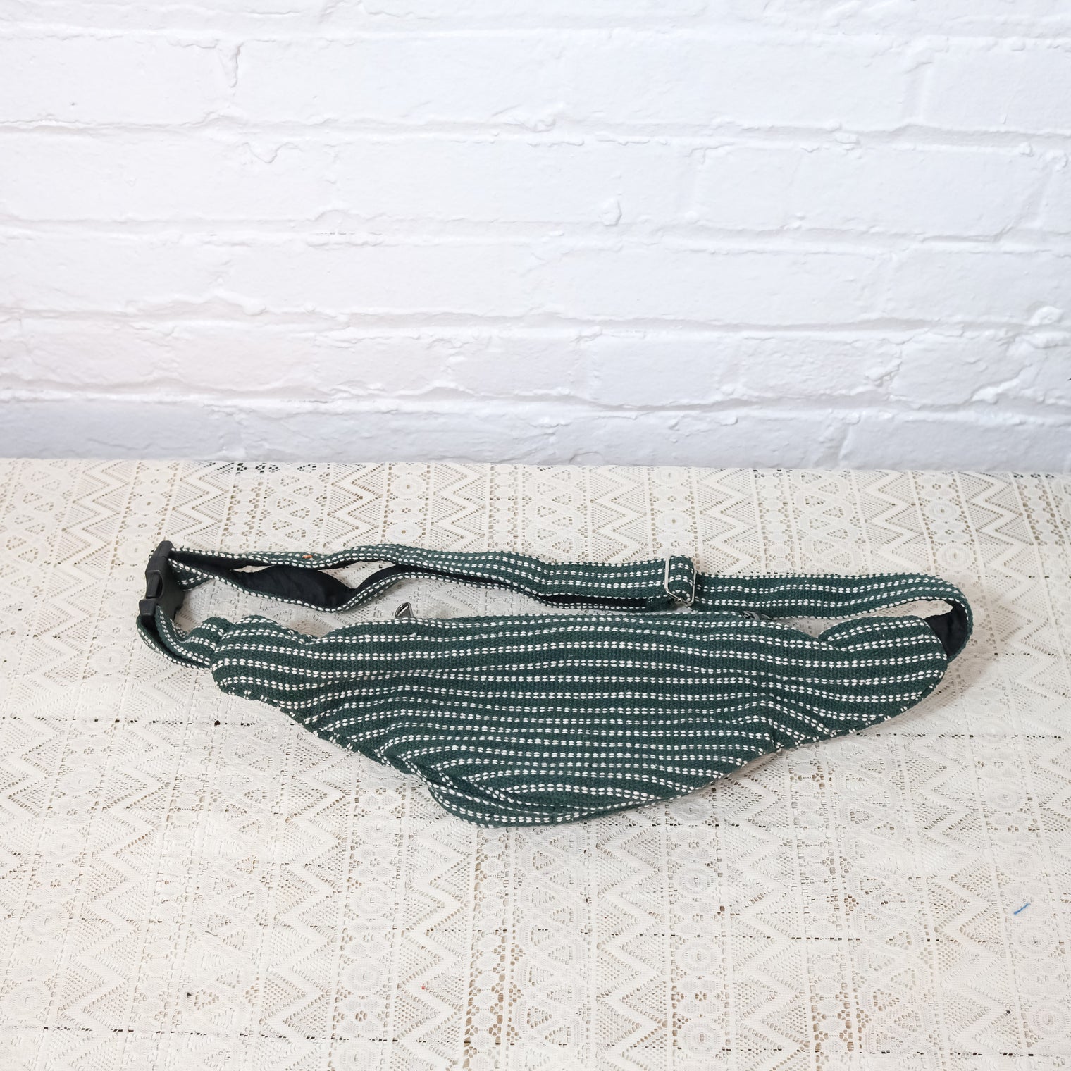 Stripey Cotton Unisex Fanny Pack