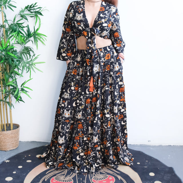 Luna Mystic Witchy Skirt and Bell Sleeve Top