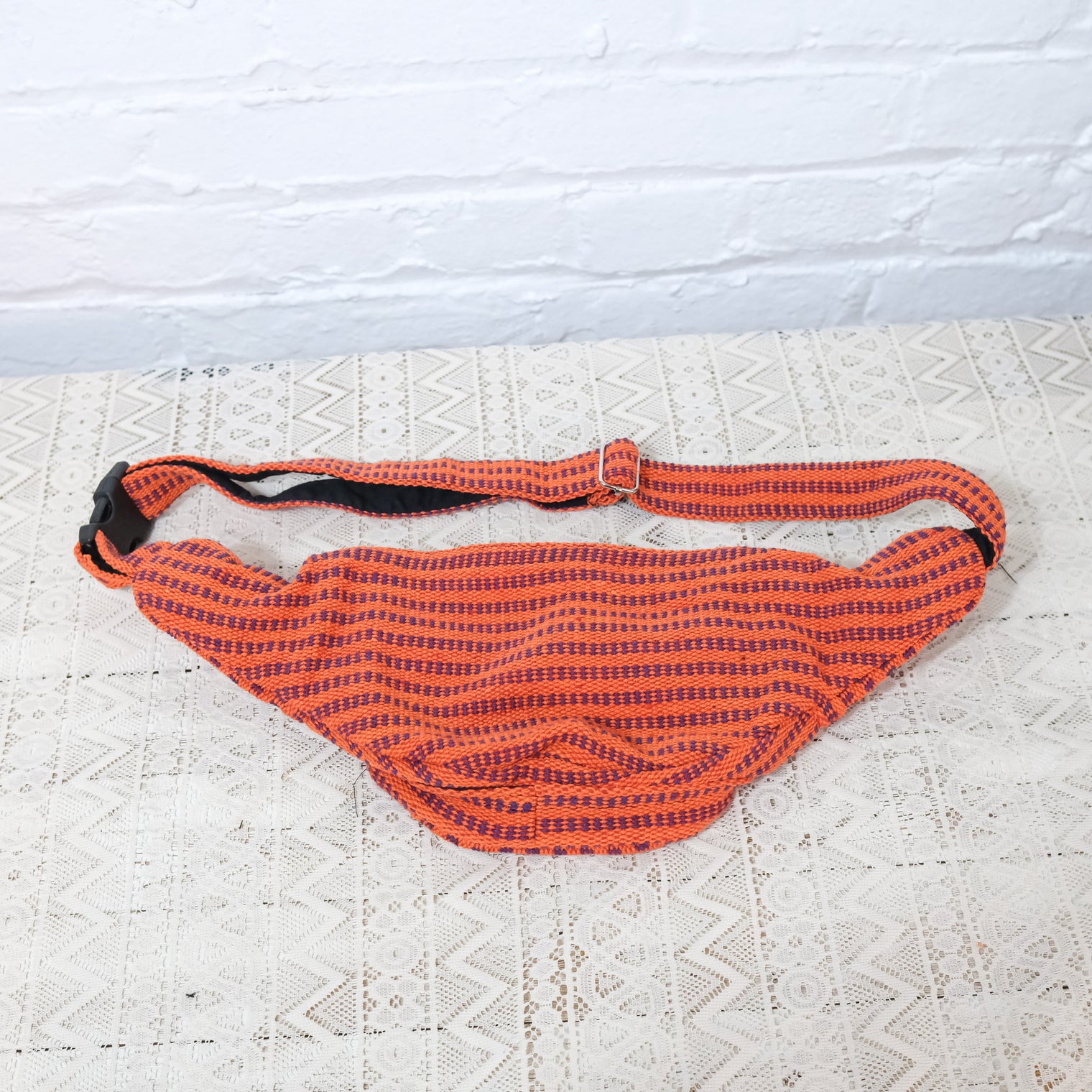 Stripey Cotton Unisex Fanny Pack