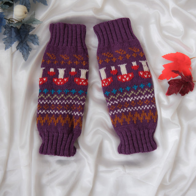 Handknit Mushroom Woodland Legwarmer