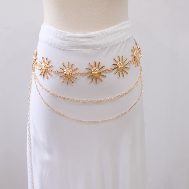 Plus Size Celestial Sun Chain Belt