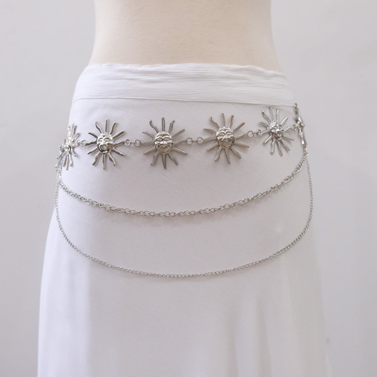 Plus Size Celestial Sun Chain Belt