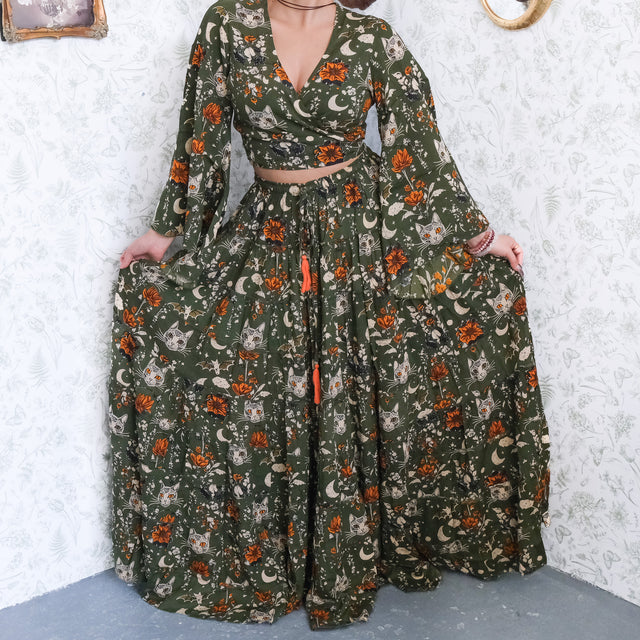 Luna Mystic Witchy Skirt and Bell Sleeve Top