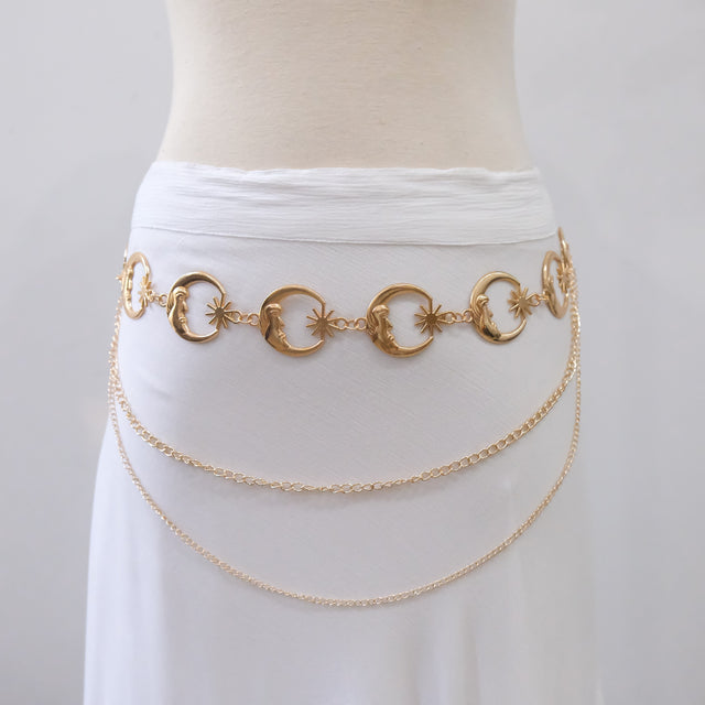 Plus Size Moon Goddess Chain Belt
