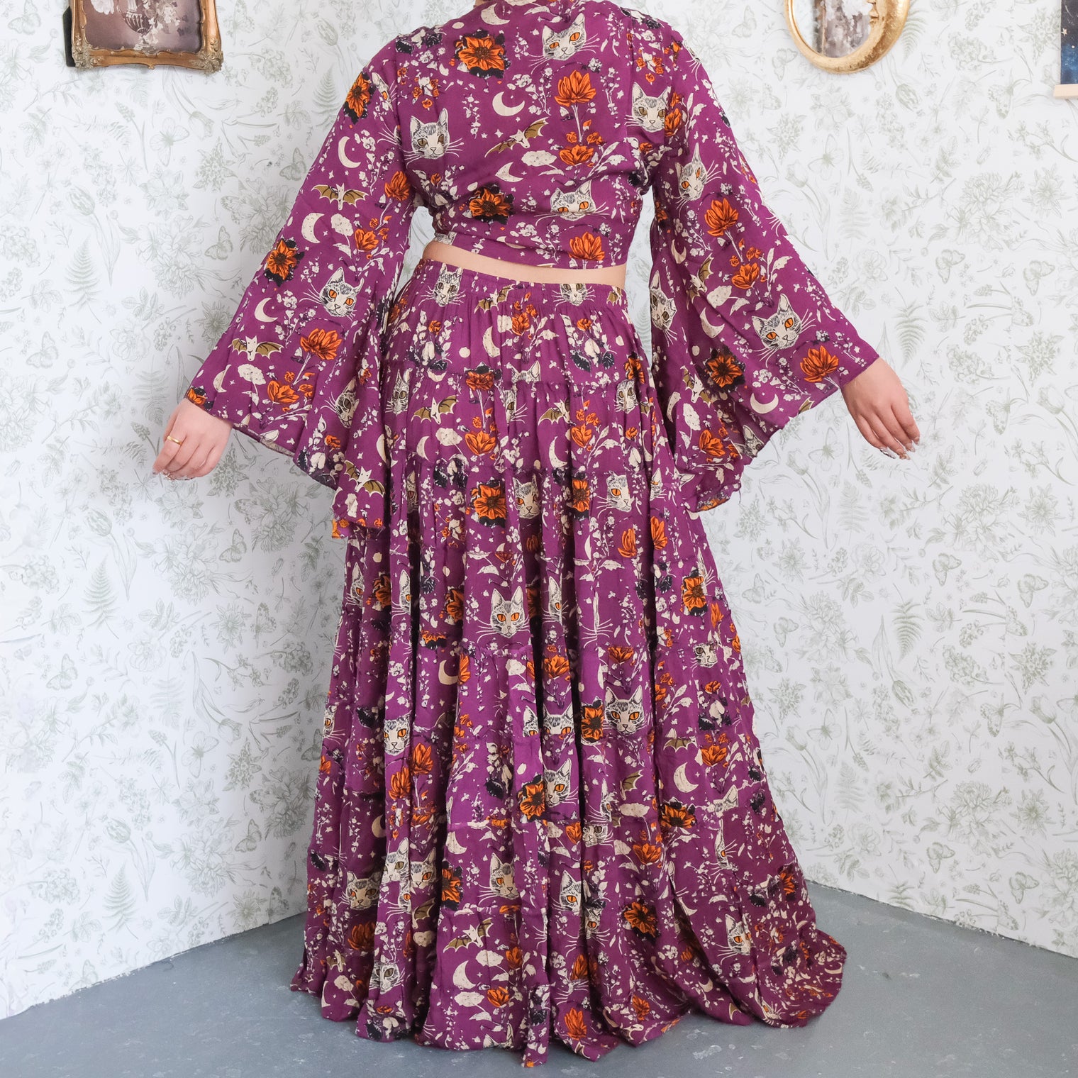 Luna Mystic Witchy Skirt and Bell Sleeve Top