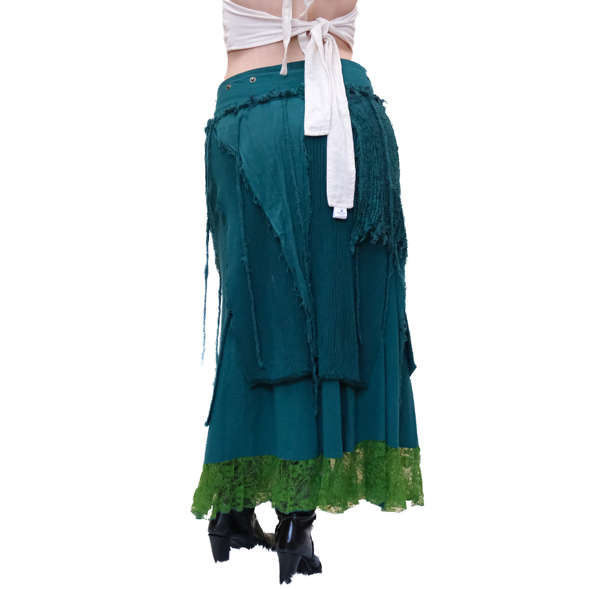 Fairy Grunge Cotton Wrap Maxi Skirt