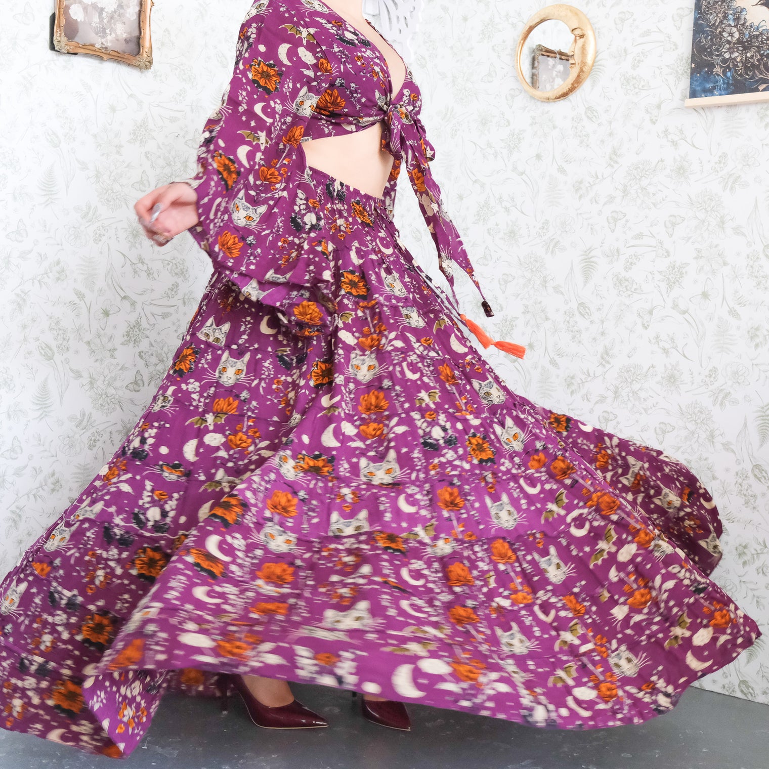 Luna Mystic Witchy Skirt and Bell Sleeve Top