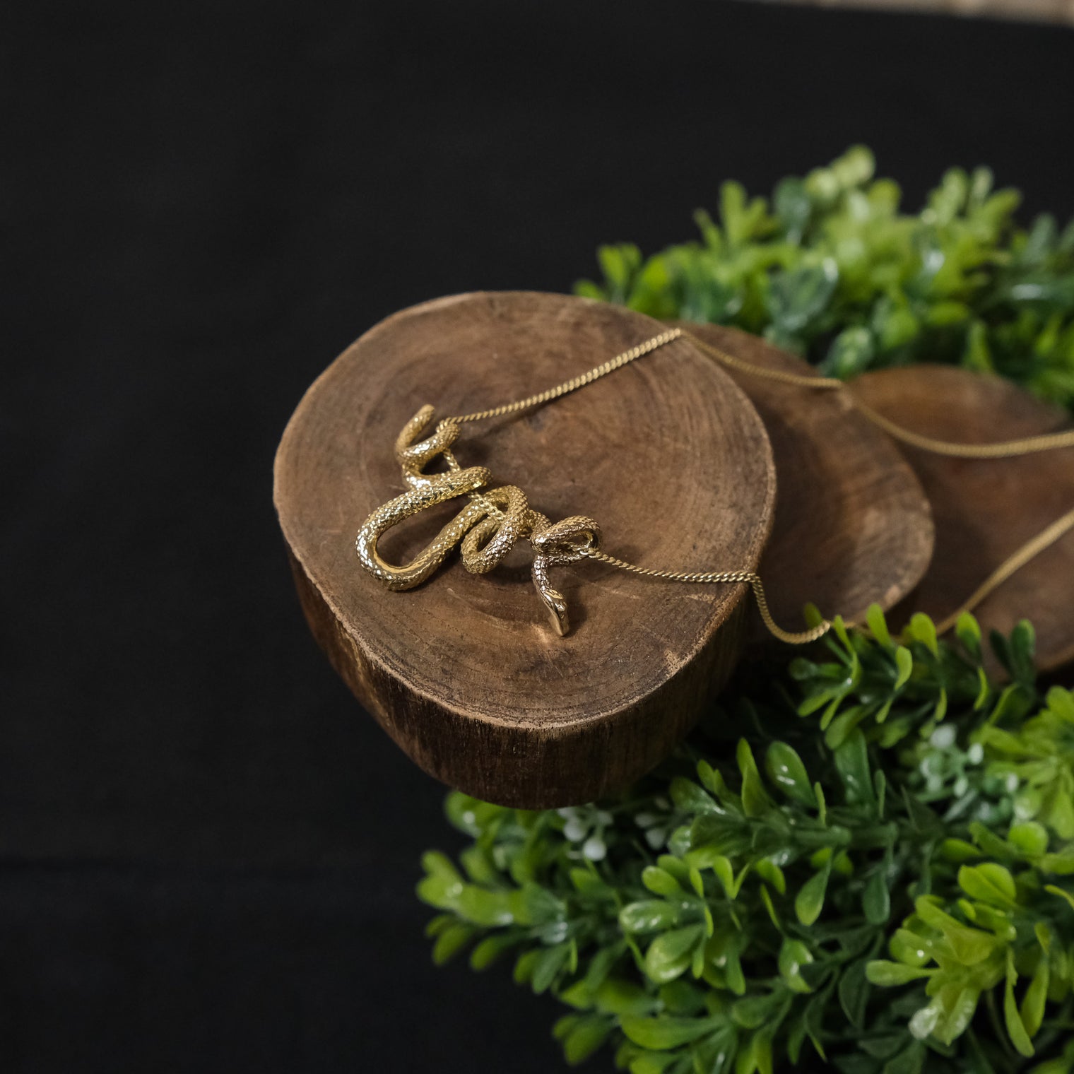 Boho Serpent Gold Filled Necklace