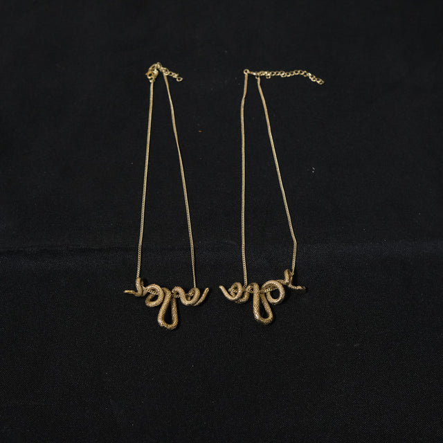 Boho Serpent Gold Filled Necklace
