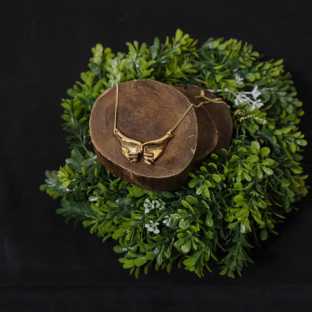 Handmade Boho Holding Hand Necklace