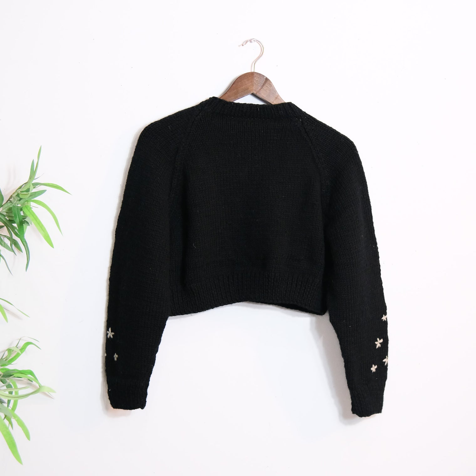 Celestial Crescent Moon Knit Crop