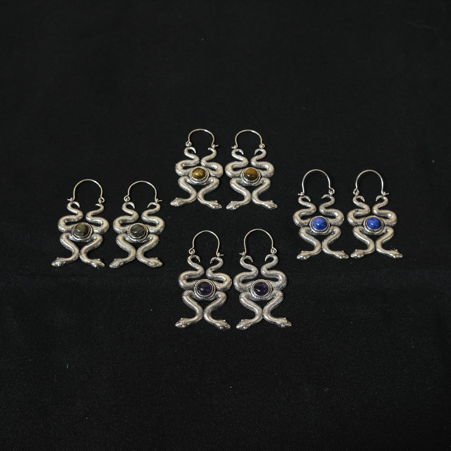 Dangle Goth Snake Earring