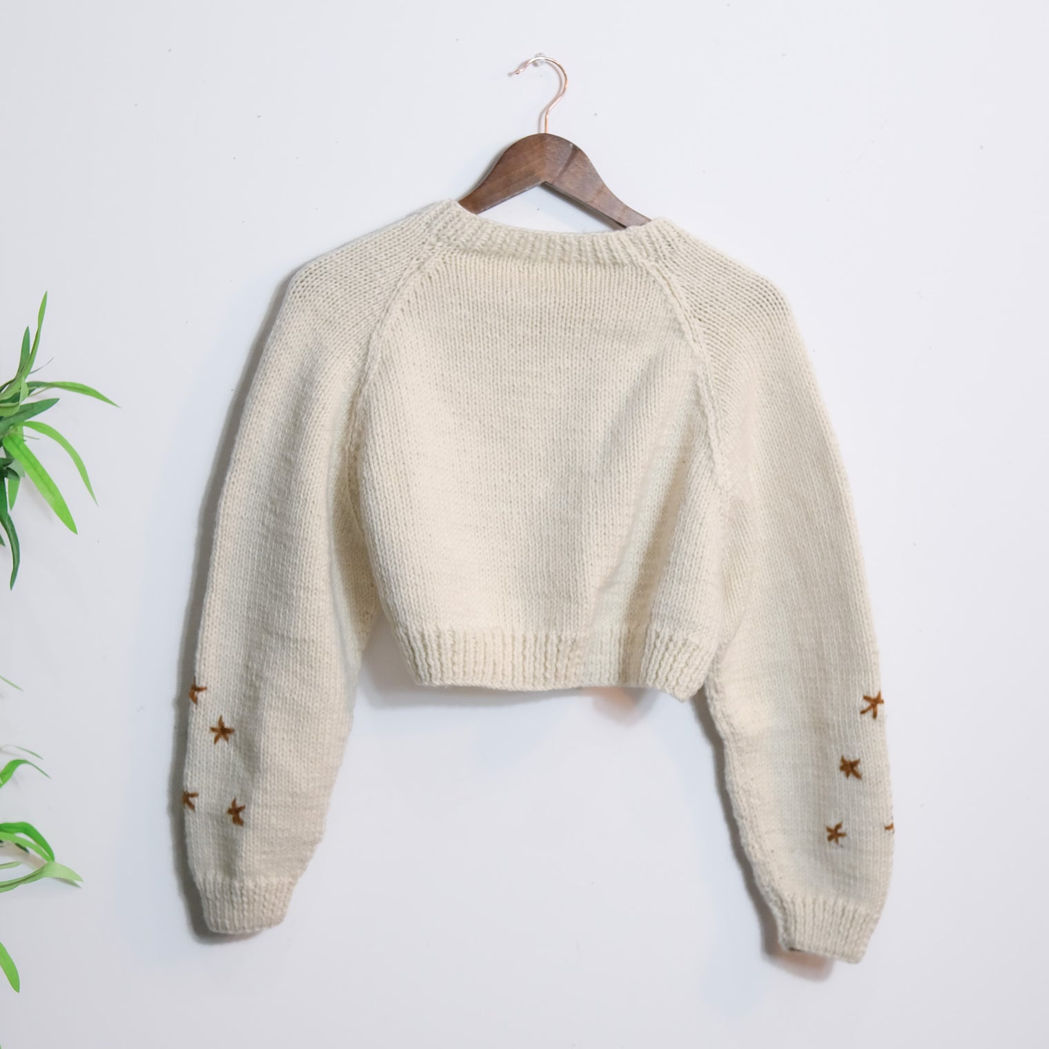 Celestial Crescent Moon Knit Crop