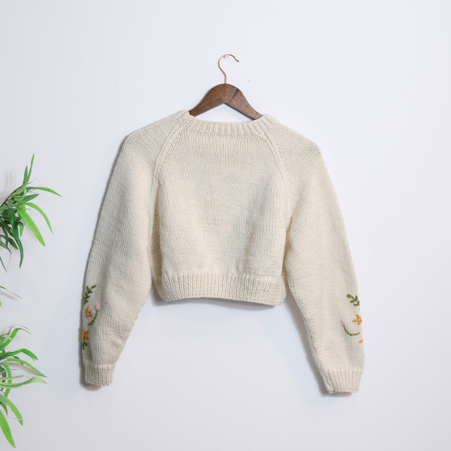 Butterfly Meadow Knit Crop Sweater