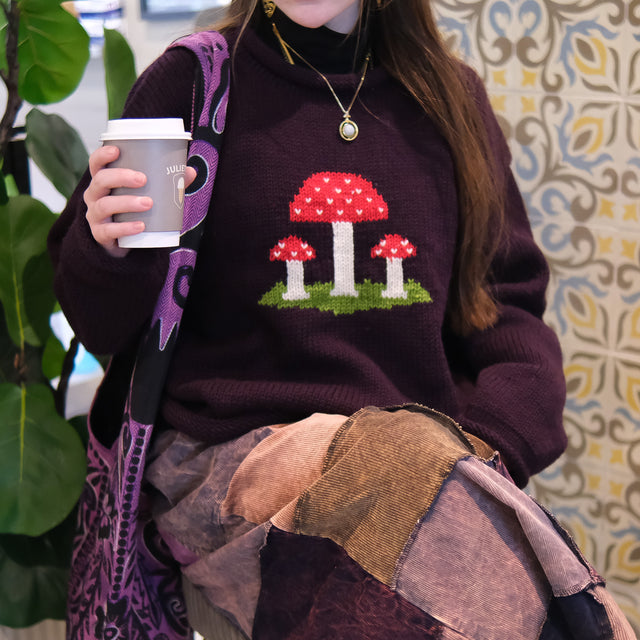 Mushroom Magic Knitted Sweater